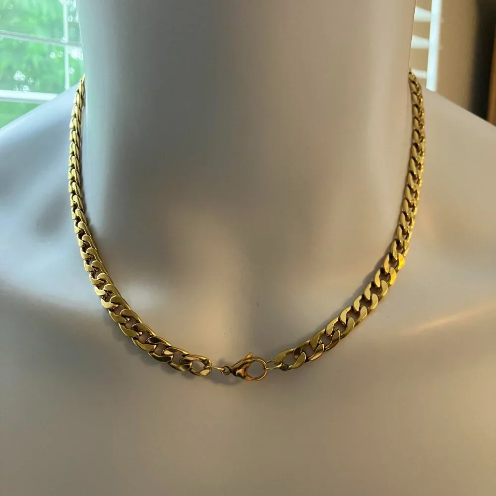 Men's Gold Chunky Stainless Steel Chain Brand New various sizes